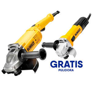 COMBO DE 2 PULIDORAS/ESMERILADORAS, 1 DE 9 PULG DWE490-B3, 2200 WATTS Y 1 DE 4 1/2 DWE750-B3, 750 WATTS. MARCA DEWALT