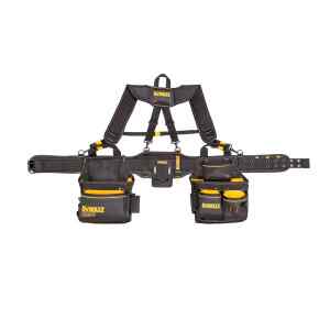 CARTUCHERA / PORTAHERRAMIENTAS CON CINTURON Y TIRANTES AJUSTABLE Y MULTIPLES COMPARTIEMIENTOS. MARCA DEWALT
