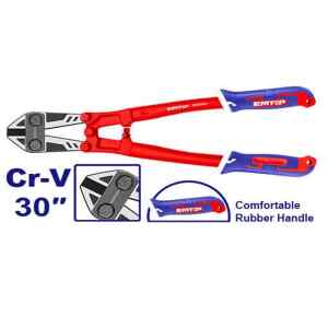 CORTA PERNOS 30 PULGADAS, COMODO MANGO DE GOMA, CUCHILLA DE CROMO VANADIO. MARCA EMTOP