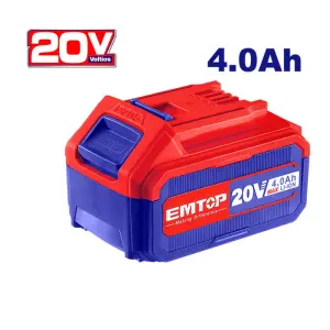 BATERIA 20 VOLTIOS, 4 AMPERIOS HORA, DE LITIO. MARCA EMTOP