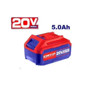 BATERIA 20 VOLTIOS, 5 AMPERIOS HORA, DE LITIO. MARCA EMTOP