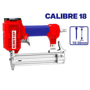 CLAVADORA NEUMATICA CALIBRE 18 PARA APLICACIONES EN MADERA, CLAVOS DE 3/8 A 1-3/16, PRESION DE AIRE 60 A 100 PSI. EMTOP