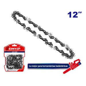CADENA PARA MOTOSIERRA DE 12 PULGADAS, PASO DE CADENA 3/8, PARA MODELOS ELGA20128,ELGA201286,ULGA201286. EMTOP