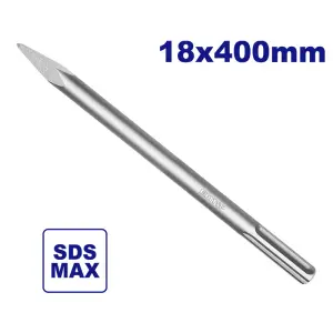 CINCEL DE PUNTA SDS MAX, 16 PULGADAS DE LARGO. EMTOP