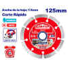 DISCO DE DIAMANTE SEGMENTADO DE 5 PULGADAS EJE DE 7/8, PARA RANURADORA ULMCR15001. MARCA EMTOP