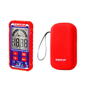 MULTIMETRO DIGITAL, DETECTA VOLTAJE SIN CONTACTO, PROBADOR DE DIODO, INDICADOR DE BATERIA, APAGADO AUTOMATICO.EMTOP