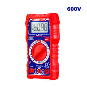 MULTIMETRO DIGITAL PANTALLA LCD, VOLTAJE AC 200V/600V, VOLTAJE DC 200MV/600V. MARCA EMTOP