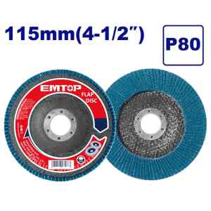 DISCO LAMINADO DE ZIRCONIO 4-1/2 X 7/8 PULGADA, GRANO 80. MARCA EMTOP