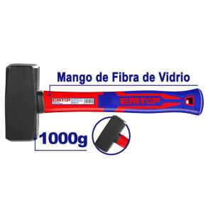 MAZO DE 2.2 LIBRAS, MANGO DE FIBRA DE VIDRIO. MARCA EMTOP
