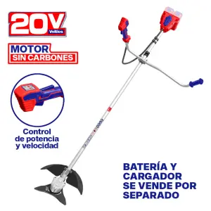 DESBROZADORA/CHAPEADORA ORILLADORA INALAMBRICA 40 VOLTIOS, BRUSHLESS, SIN CARGADOR NI BATERIA. EMTOP