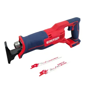 SIERRA SABLE INALAMBRICA DE 20 VOLTIOS, 2,800 RPM. SIN CARGADOR NI BATERIA. MARCA EMTOP