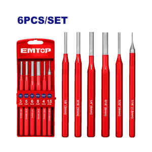 SET DE 6 BOTADORES/PUNZONES CABEZA REDONDA, 1/16, 1/8, 5/32, 3/16, 1/4, 5/16 DE PULGADA. MARCA EMTOP