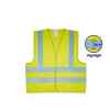 CHALECO REFLECTIVO FLUORESCENTE, TIRAS REFLECTANTE DE 5 CENTIMETROS DE ANCHO, TALLA XL. MARCA EMTOP