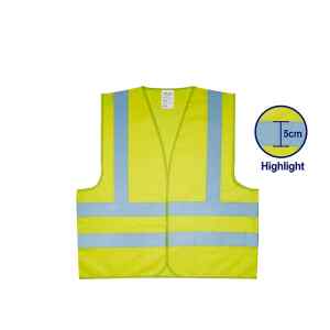 CHALECO REFLECTIVO FLUORESCENTE, TIRAS REFLECTANTE DE 5 CENTIMETROS DE ANCHO, TALLA XL. MARCA EMTOP