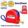 CINTA METRICA 8 METROS, HOJA DE 25MM, CUBIERTA DE PLASTICO ABS, RESISTENTE A IMPACTOS. MARCA EMTOP