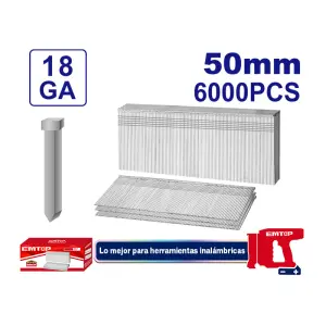 CAJA DE 6,000 CLAVOS DE  2 PULGADAS, 50 MILIMETROS. MARCA EMTOP