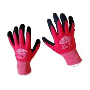 GUANTES TACTILES CON PALMA RECUBIERTA DE NITRILO , TALLA XL. MARCA EMTOP