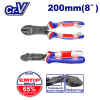 ALICATE CORTE DIAGONAL 8 PULG, MATERIAL CR-V, REVESTIMIENTO DE TEFLON, MANGO TPR DE 3 COLORES AGARRE FUERTE,COMODO.EMTOP