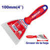 ESPATULA ACERO INOXIDABLE DE 4 PULGADAS PARA MASILLA, MANGO PLASTICO. MARCA EMTOP
