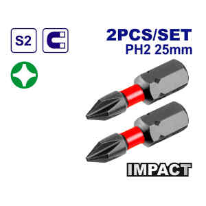 PUNTA PHILLIPS MAGNETICA DE IMPACTO No.2, 1 PULGADAS DE LARGO. MARCA EMTOP