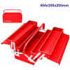 CAJA METALICA PARA HERRAMIENTAS, CON 3 NIVELES PLEGABLES Y 5 BANDEJAS, LARGO 16, ALTO 8, ANCHO 8 PULG. MARCA EMTOP