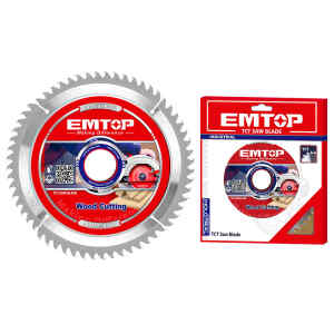 DISCO DE SIERRA, 7-1/4 PULG, 60 DIENTES DE CARBURO, EJE DE 20 MM, 25/32 PULG, PARA MADERA. MARCA EMTOP