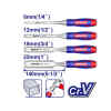 JUEGO DE 4 FORMONES 1/4, 1/2, 3/4 Y 1 PULGADA. MARCA EMTOP