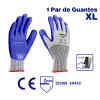 GUANTES ANTI CORTE DE NIVEL 5, PALMA RECUBIERTA DE LATEX TALLA XL. EMTOP