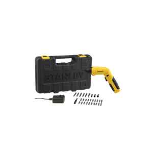 ATORNILLADOR INALAMBRICO, 4 VOLTIOS, BATERIA DE LITIO CON 30 ACCESORIOS. MARCA STANLEY