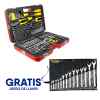 JUEGO 150 HERRAMIENTAS MECANICAS RACING, COPAS, LLAVES, ALICATES, ADAPTADORES MAS JUEGO DE LLAVES MM 86-082. STANLEY