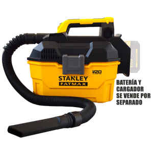 ASPIRADORA SECO/HUMEDO INALAMBRICA DE 20 VOLT, 7.5 LITROS, MANGUERA DE 2.4 MTS. SIN BATERIA NI CARGADOR. MARCA STANLEY
