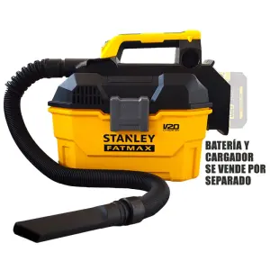 ASPIRADORA SECO/HUMEDO INALAMBRICA DE 20 VOLT, 7.5 LITROS, MANGUERA DE 2.4 MTS. SIN BATERIA NI CARGADOR. MARCA STANLEY