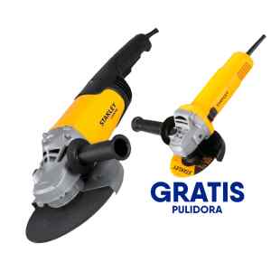 COMBO DE 2 PULIDORAS/ESMERILADORAS, 1 DE 9 PULG SL229-B3, 2200 WATTS Y 1  DE 4 1/2, SG6115-B3 620 WATTS. MARCA STANLEY