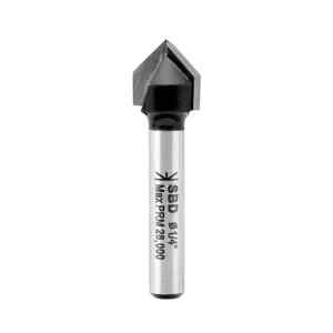 FRESA/CUCHILLA PARA ROUTER EJE DE 1/4, PARA HACER VACIADO EN V. MARCA STANLEY FATMAX