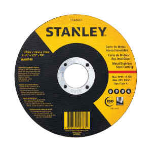 DISCO ABRASIVO, PLANO, 4-1/2 X 7/8 PULG, CORTAR METAL, ACERO INOXIDABLE. MARCA STANLEY