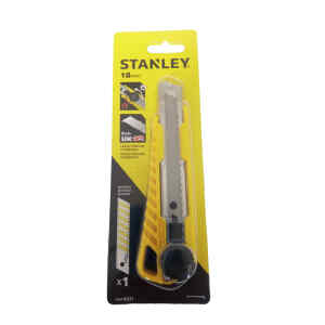 CUCHILLA SNAP-OFF, CARTUCHO METALICO, ACHO DE HOJA DE 3/4 PULGADAS, 18 MILIMETROS. MARCA STANLEY