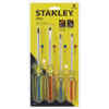 JUEGO DE 4 DESTORNILLADORES PRO,2 PLANOS, ANCHO 1/4 Y 3/16,LARGO 4 PULG, 2 PHILLIPS, No.1 Y 2, LARGO 4 PULG. STANLEY