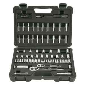 JUEGO DE 85 HERRAMIENTAS MECANICAS, COPAS, RATCHETS, LLAVES, EXTENSIONES, PUNTAS, ADAPTADORES. MARCA STANLEY