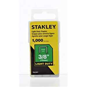 GRAPAS PARA USO LIGERO, DE 3/8 PULGADAS DE PROFUNDIDAD, 1000 UNIDADES, PARA USO EN TR35, TR40 Y TR45. MARCA STANLEY