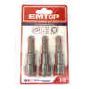 JUEGO DE 3 SUJETADORES MAGNETICOS, TUERCA RAIZ DE 3/8 PULG, LARGO 2-9/16 PULG, ENCASTRE 1/4 PULG. MARCA EMTOP