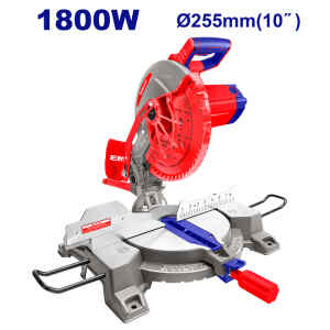 SIERRA INGLETEADORA DE 10 PULGADAS, 1,800 WATTS, 5,300 RPM. EMTOP