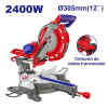 SIERRA INGLETEADORA, TELESCOPICA, DE 12 PULGADAS, 2400 WATTS, 4500 RPM. EMTOP
