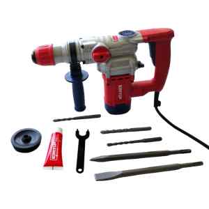 ROTOMARTILLO SDS PLUS, 1 PULG, 1,050 WATTS, 4.5 JOULES, MALETA PLASTICA Y ACCESORIOS. MARCA EMTOP