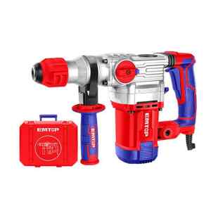 ROTOMARTILLO SDS PLUS, 1-1/4 PULG, 1,500 WATTS, 5.5 JOULES, 950 RPM, 4,500 GPM CON 3 BROCAS Y 2 CINCELES. EMTOP