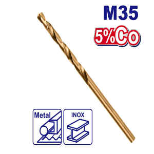 BROCA, METAL Y MADERA, 5/32 DE PULGADA, ACERO RAPIDO HSS CON ALEACION DE COBALTO. MARCA EMTOP