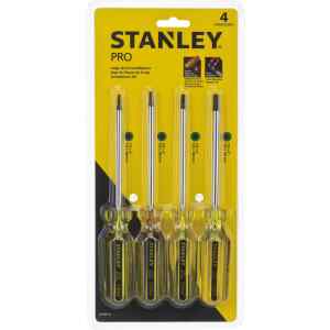 JUEGO DE 4 DESTORNILLADORES, PRO PUNTA TORX , T15, T20, T25 Y T30. MARCA STANLEY