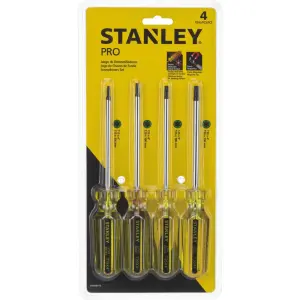 JUEGO DE 4 DESTORNILLADORES, PRO PUNTA TORX , T15, T20, T25 Y T30. MARCA STANLEY
