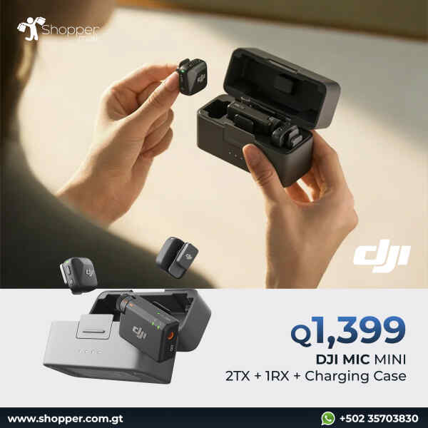 DJI Mic Mini (2 TX + 1 RX + estuche de carga) DJI Mic Mini (2 TX + 1 RX + estuche de carga)