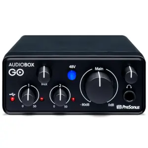 Interfaz AUDIOBOX GO, Audio USB 2×2 Preamplificador XMAX-L | PRESONUS