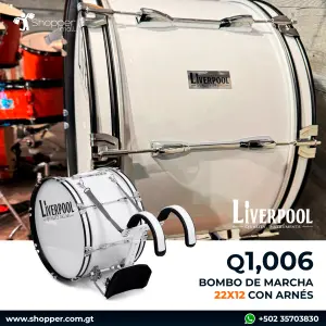 Bombo de Marcha 22×12 con Arnes | Liverpool